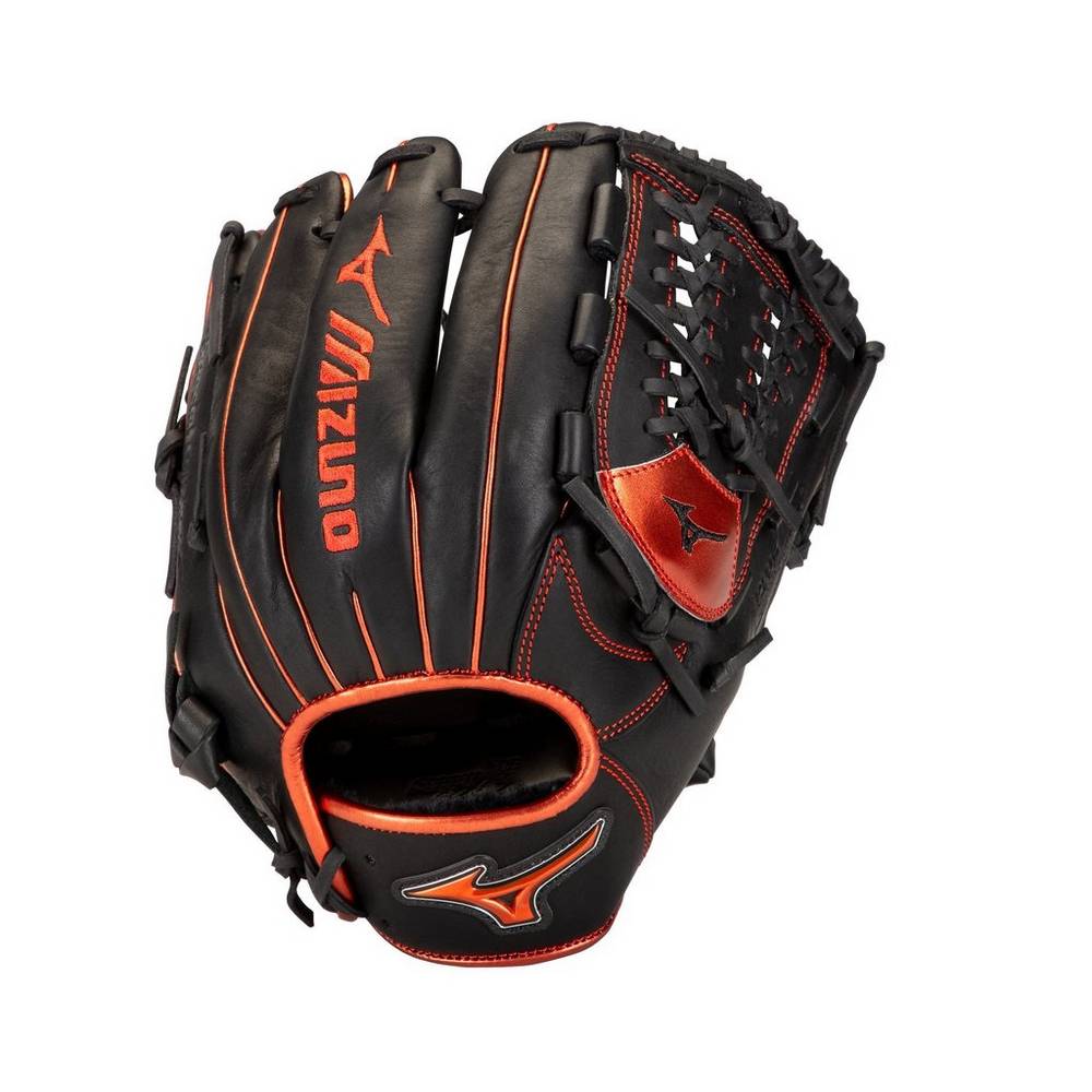 Panske Rukavice Mizuno MVP Prime SE Infield 11.75" Baseball Čierne/Červené Vypredaj JWBR46591